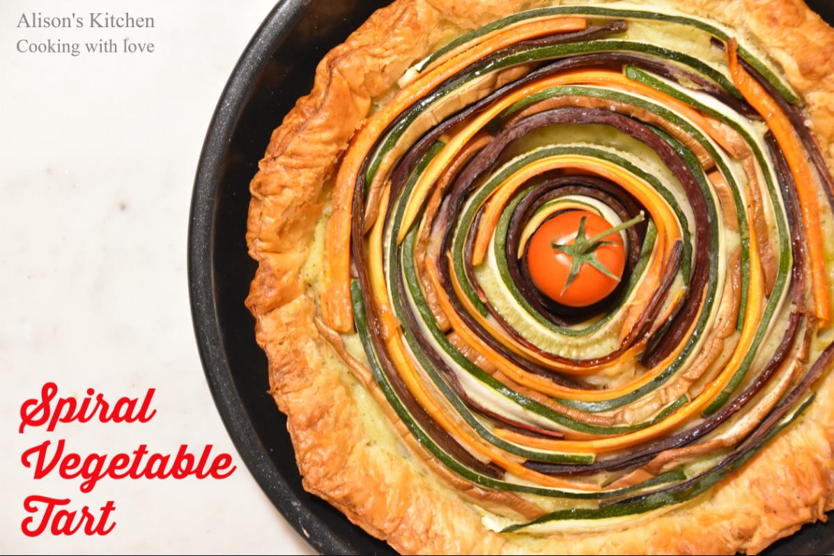spiral vegetable tart