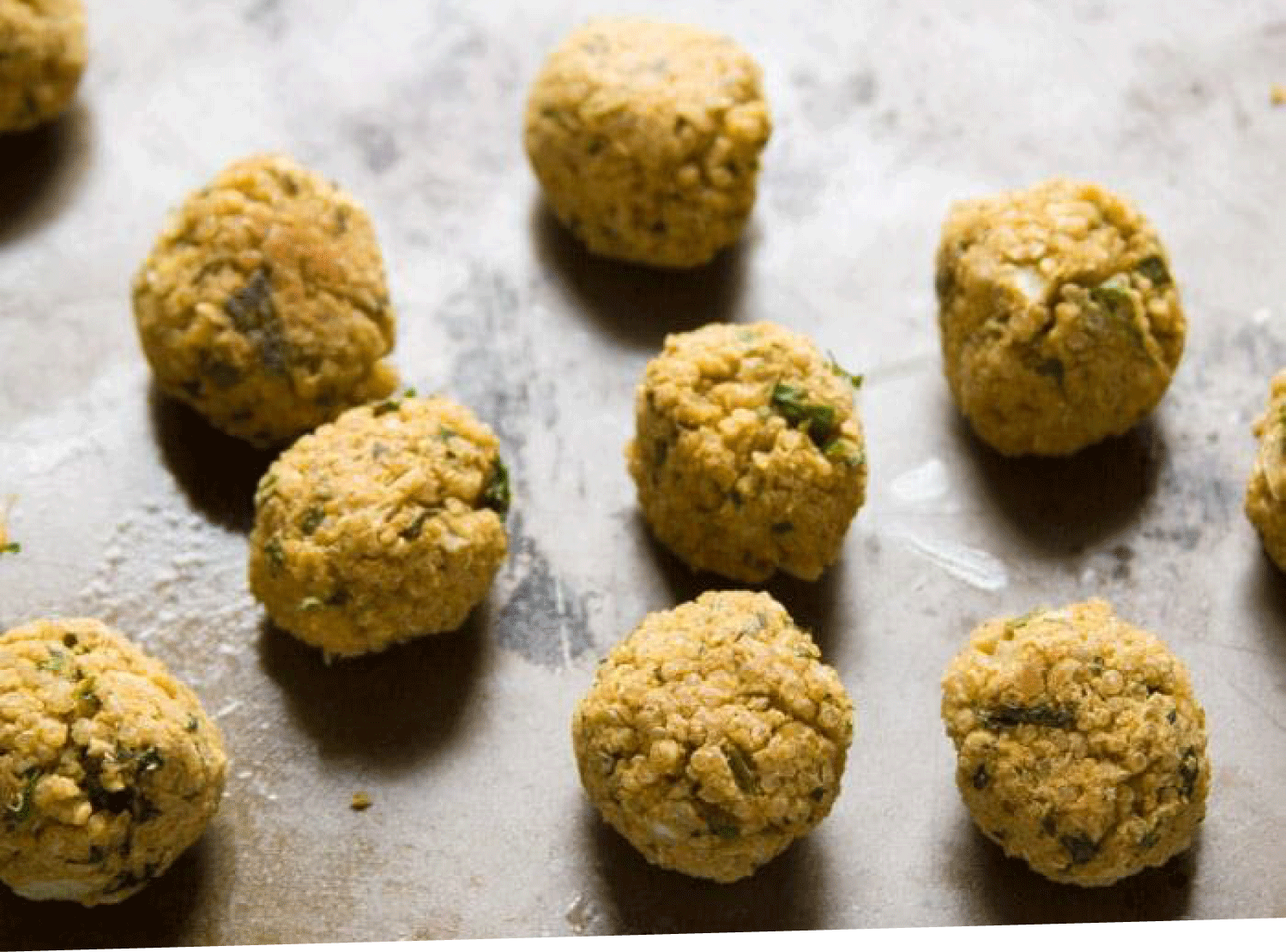 Baked Quinoa Falafel balls