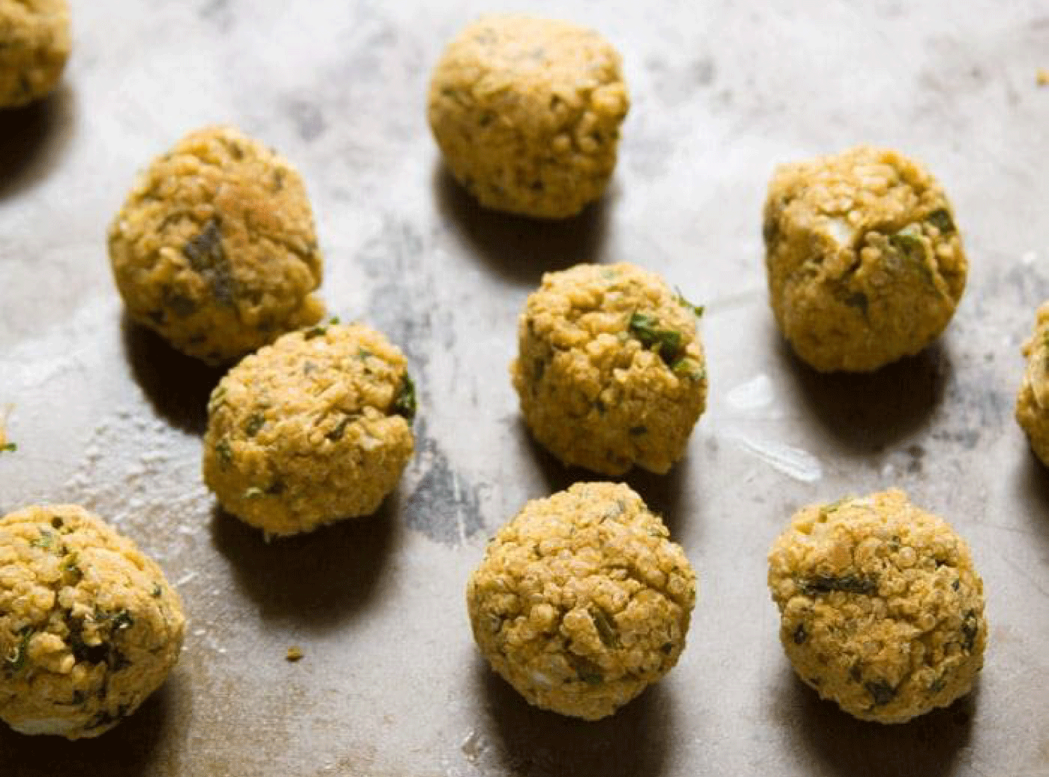 Baked Quinoa Falafel balls