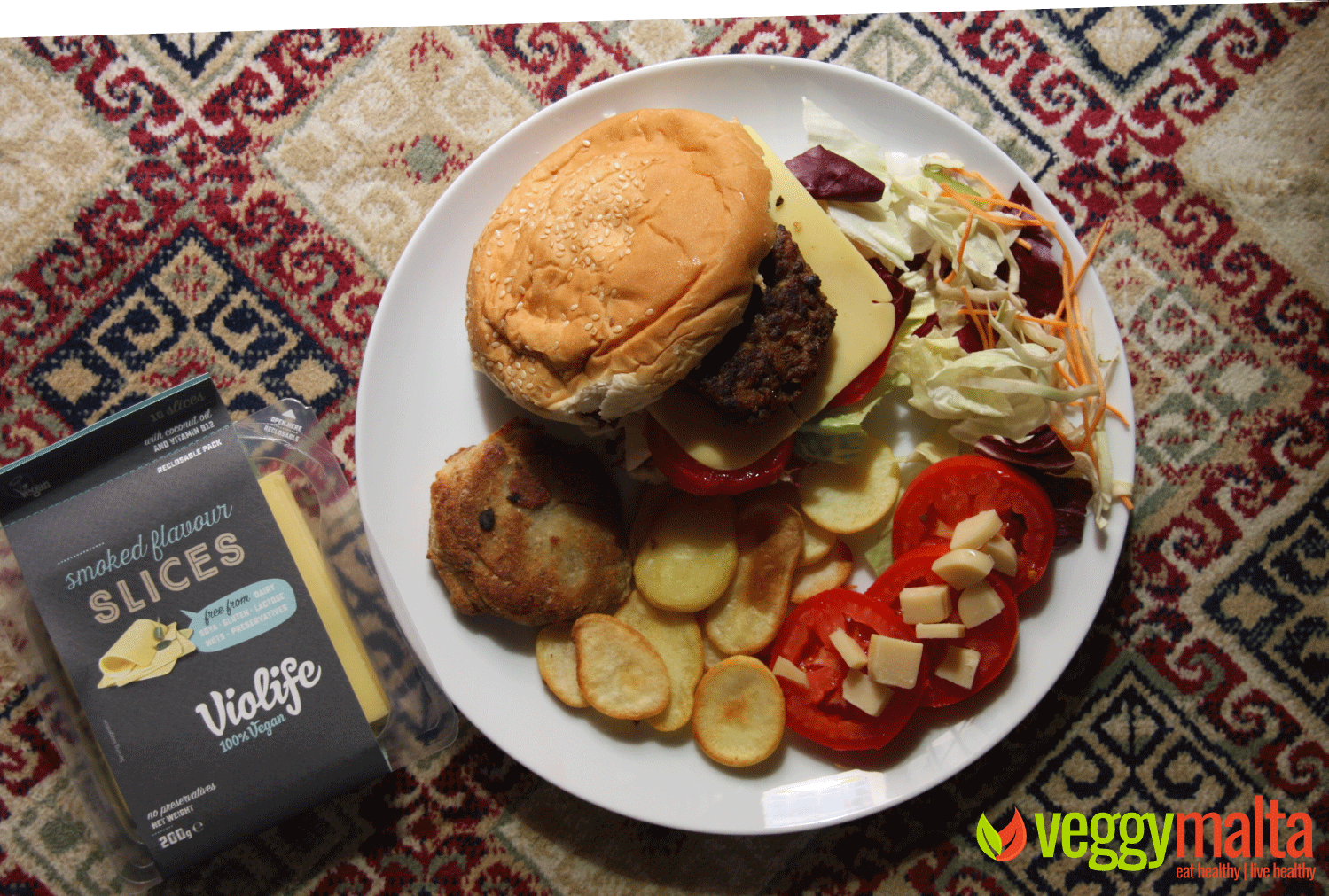 vegan-fritters-with-vegan-cheese-using-violife-with-packet