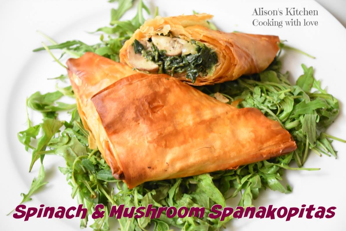 Spinach and Mushroom Spanakopitas