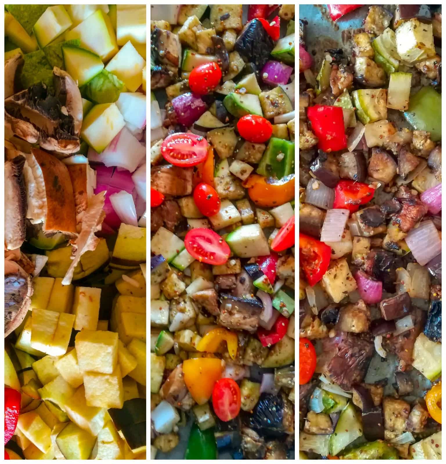 ramona debono making balsamic roasted vegetable fusilli