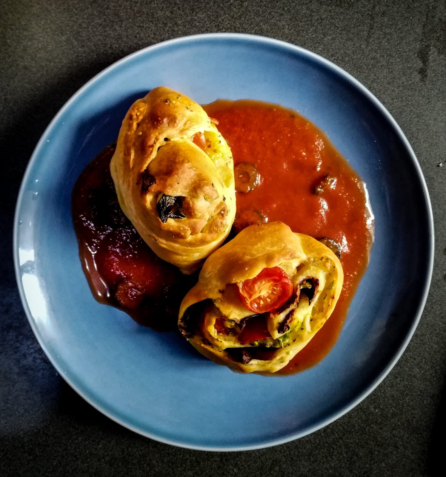 Easy Peasy Pizza Rolls ramona debono plated