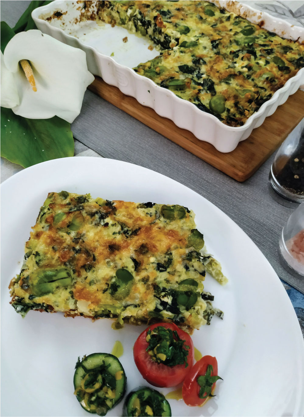 Vegetable-Crustless-Quiche-vegetarian-recipe-marthese-quattromani-fresh-vegetables veggymalta