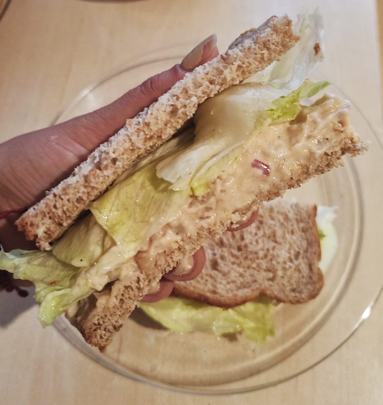 Butter bean tuna salad sandwich