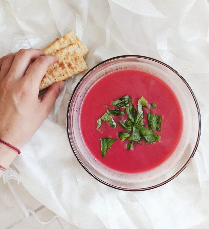 Coconut beetroot soup