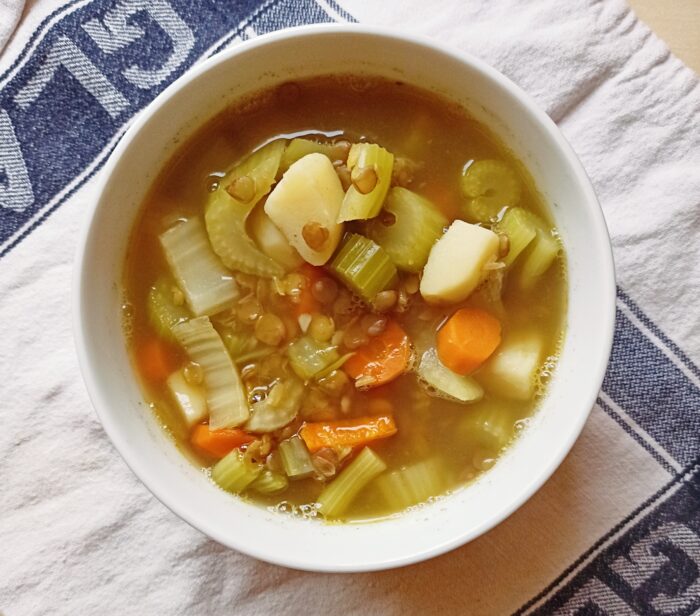 Hearty autumn veggie soup
