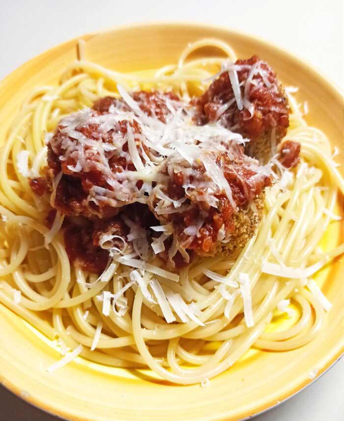 vegetarian-baked-tofu-meatballs-with-pasta