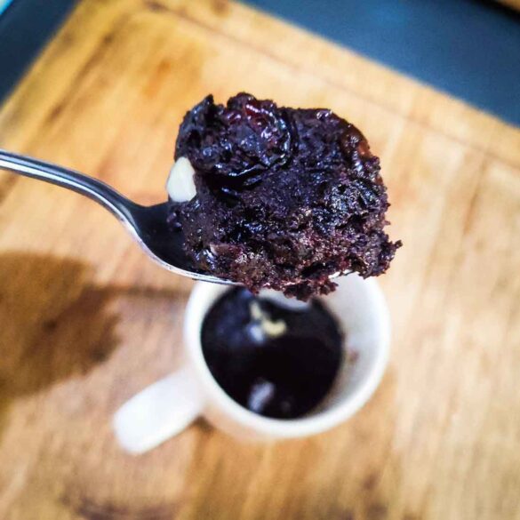 Gluten-Free-Chocolate-Almond-Mug-Cake-eating-vegan