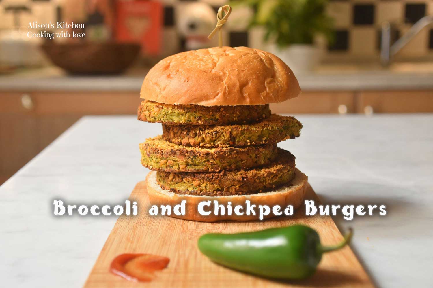 Broccoli-and-chickpea-burgers